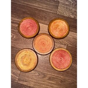 Woven Coasters Set of 5 Drink Coasters Unique‎ Home Decor